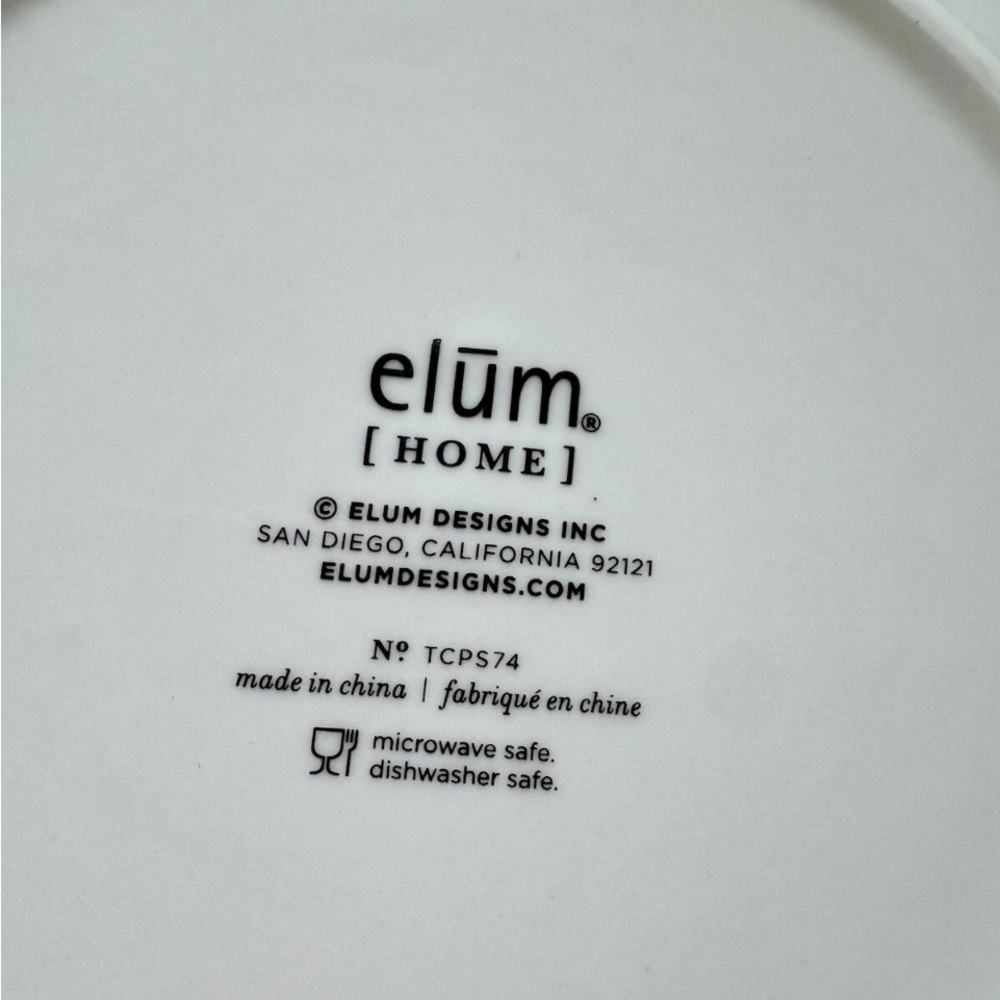 Elum Home Set Of 4 Appetizer Plates 7.5” Butterfly Porcelain Home Decor Dining - Picture 5 of 5